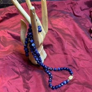 Vintage Sodalite bead necklace